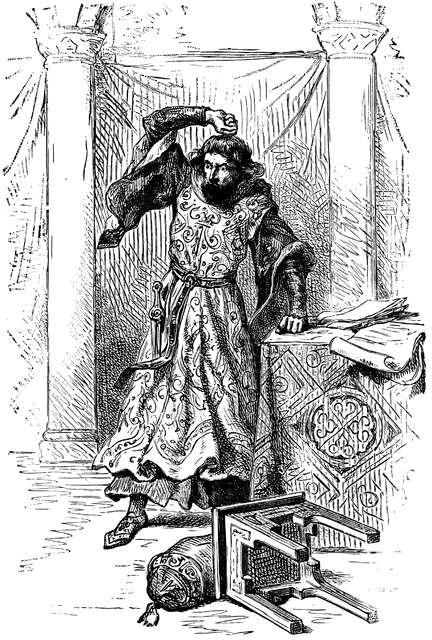 1879 illustration of King John's Anger after Signing Magna Charta