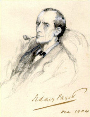 Portrait of SHerlock Holmes by Sidney Paget