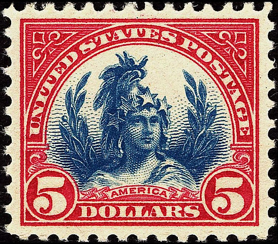 1923 US postage stamp shows Lady Liberty