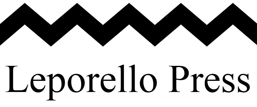 Logo for Leporello Press shows a black line accordion shape above the name of the press.