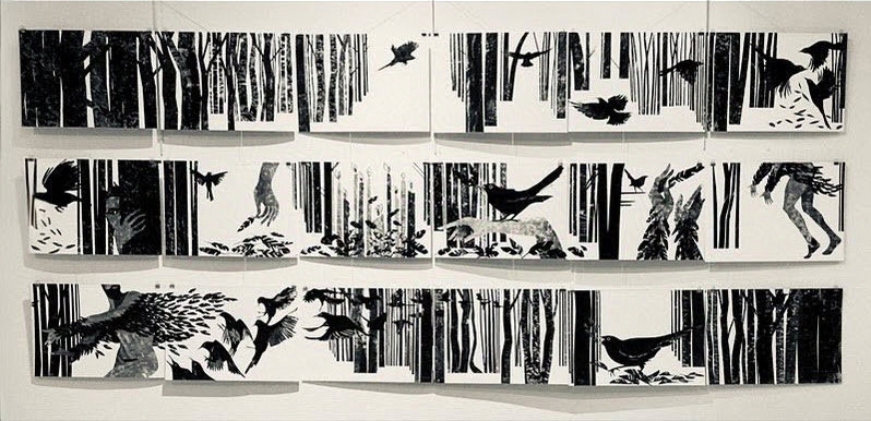 Leporello-style of The Book of Icarus displays the story horizontally.